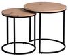 M2 Kollektion Denver Couchtisch/Kaffeetisch, Holzwerkstoff, braun, H1=47cm, D1=40cm, H2=52cm, D2=50cm Bild 2