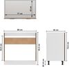 vidaXL Spülenunterschrank, Spülenschrank mit viel Stauraum, Küchenschrank mit 2 Türen, Küchenunterschrank Unterschrank Küche, Braun Eiche-Optik Holzwerkstoff Bild 3