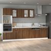 vidaXL Spülenunterschrank, Spülenschrank mit viel Stauraum, Küchenschrank mit 2 Türen, Küchenunterschrank Unterschrank Küche, Braun Eiche-Optik Holzwerkstoff Bild 2