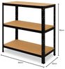 shelfplaza BLACK 90x30x60 cm Schwerlastregal in schwarz mit 3 Böden und 175 kg Traglast pro Boden Bild 2