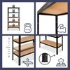 shelfplaza BLACK 90x30x60 cm Schwerlastregal in schwarz mit 3 Böden und 175 kg Traglast pro Boden Bild 3