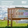 MR. DEKO Gartenbank Lancaster Teak Holz Bank 120cm mit Seitentisch (Auszug), wetterfest (Gartenbank mit integriertem Tisch, 1-St, 1 Gartenbank mit einseitig ausziehbarem Seitentisch), Ergonomische Teakbank mit integriertem Seitentisch Bild 5