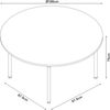 Esstisch Hemnes für 4 Personen Ø100 cm Eiche-Optik [en. casa] Bild 2