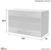Flex-Well Glashängeschrank Kopenhagen (B x H x T) 100 x 54,8 x 32 cm, mit Stollenglastüren Bild 2