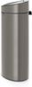 Brabantia Touch Bin Abfallbehälter mit Kunststoffeinsatz, Mülleimer, Müll Eimer, Platinum / Deckel Platinum, 40 L, 114908 Bild 2