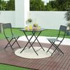 Klapptisch Sande Stahl 71x70x70 cm Schwarz [en. casa] Bild 3