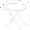 Klapptisch Sande Stahl 71x70x70 cm Schwarz [en. casa] Bild 2