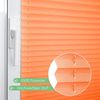 bobodeco Plissee ohne Bohren Klemmfix Faltrollo Jalousie Orange 55x130 cm (BxH), Plisseerollo Sichtschutz und Sonnenschutz Blickdicht Easyfix lichtdurchlässig Rollo für Fenster & Tür Bild 2