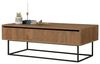 Dmora Couchtisch Alhina, Couchtisch, Zeitschriftenständer für Sofa, Wohnzimmerregal, 120 x 60 x 43 cm, Walnuss und Schwarz Bild 3