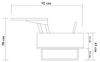 Dmora Couchtisch Alhina, Couchtisch, Zeitschriftenständer für Sofa, Wohnzimmerregal, 120 x 60 x 43 cm, Walnuss und Schwarz Bild 2