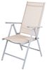 4er Set Garten Klappstuhl Aluminium - Textilen Silbergrau/Beige Bild 4