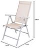4er Set Garten Klappstuhl Aluminium - Textilen Silbergrau/Beige Bild 2