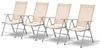 4er Set Garten Klappstuhl Aluminium - Textilen Silbergrau/Beige Bild 3