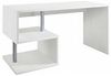 Dmora Esse moderner Schreibtisch für Büro und Arbeitszimmer mit Regal, Made in Italy, Computertisch, PC-Schreibtisch, 140x60h75 cm, Farbe Asche weiß Bild 2
