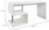 Dmora Esse moderner Schreibtisch für Büro und Arbeitszimmer mit Regal, Made in Italy, Computertisch, PC-Schreibtisch, 140x60h75 cm, Farbe Asche weiß Bild 3