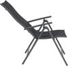greemotion Klappsessel Grenada, Gartensessel aus Aluminium und Textilene, 7-fach verstellbar, Anthrazit/Schwarz Bild 5