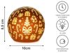 mucHome LED Kugelleuchte Deko Kugel LED Licht Gold mit Timer Weihnachtskugel rot/Gold 10cm Bild 4