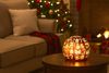 mucHome LED Kugelleuchte Deko Kugel LED Licht Gold mit Timer Weihnachtskugel rot/Gold 10cm Bild 2