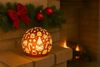 mucHome LED Kugelleuchte Deko Kugel LED Licht Gold mit Timer Weihnachtskugel rot/Gold 10cm Bild 3