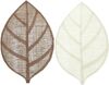 4x Platzmatte "Blatt" aus Jute, beige + braun, 30x45 cm, Platzset, Tischset Bild 2