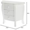 Meridian Mini-Kommode 27 x 13 x 30 cm MDF Weiß 3 Schubladen Landhausstil Bild 3