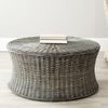 Safavieh Ottoman, Rattan, weißgewaschen Natur, 81 x 81 x 39.87 cm Bild 2