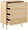 Kommode mit 4 Schubladen PEROTE 97 cm Heller Holzfarbton Bild 4