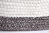 Kobolo Aufbewahrungskorb Baumwollkorb oval weiß beige mit Griffen 3er Set Bild 5