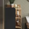 Midischrank Karen Sonoma/Anthrazit 50 x 128 cm mit Tür und offenen Fächern Vicco Bild 5
