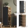 Midischrank Karen Sonoma/Anthrazit 50 x 128 cm mit Tür und offenen Fächern Vicco Bild 4