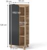 Midischrank Karen Sonoma/Anthrazit 50 x 128 cm mit Tür und offenen Fächern Vicco Bild 3