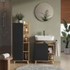 Midischrank Karen Sonoma/Anthrazit 50 x 128 cm mit Tür und offenen Fächern Vicco Bild 2