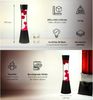 Licht-Erlebnisse Lavalampe RINGO, Warmweiß, Tischlampe rot stilvoll Schlafzimmer G9 mit Leuchtmittel Tischleuchte Bild 4