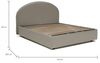Talamo Italia - Doppelbett „Conny“, Bettkasten mit Kunstlederbezug, 100 % Made in Italy, Öffnung vorne, geeignet für Matratze 160x190 cm, Taupe Bild 2