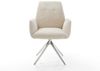 Drehstuhl Zoa-Flex Cord Beige Kreuzgestell breit Edelstahl 360° drehbar Wippfunktion Taschenfederkern Bild 4