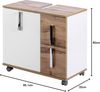 Schildmeyer Waschbeckenunterschrank Luca 135873, weiß glanz/Eiche Landhaus, 65,1/32,0/60,0 cm Bild 3
