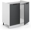 Spülenunterschrank Fame-Line Anthrazit Landhaus 80 cm ohne Arbeitsplatte Vicco Bild 5