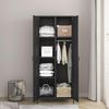 Kleiderschrank Seinäjoki 180x76x50 cm Schwarz [en. casa] Bild 5