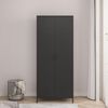 Kleiderschrank Seinäjoki 180x76x50 cm Schwarz [en. casa] Bild 3