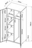 Kleiderschrank Seinäjoki 180x76x50 cm Schwarz [en. casa] Bild 2