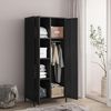 Kleiderschrank Seinäjoki 180x76x50 cm Schwarz [en. casa] Bild 4