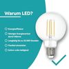 EGLO 3er Set LED Filament Lampen mit E27 Fassung, Edison Vintage Glühbirnen klar, je 4 Watt, Globe Leuchtmittel neutralweiß, 4000 K, 470 Lumen, Retro Glühlampe G80, Ø 8 cm Bild 4