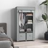 HOMCOM Stoffschrank Kleiderschrank mit 5 Fächern (Garderobe, 1-St, Faltschrank) Hellgrau, 83 x 42,5 x 162,5 cm Bild 5
