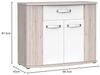 FORTE Rondino Kommode, Holzwerkstoff, Beige/Braun/Weiß, 99,7 x 81,5 x 43 cm Bild 3