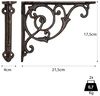 Moritz Wandregalhalter 2er Set Regalwinkel 22,5 x 18 cm Regalträger, Regalträger Regalwinkel Regalhalterung Wandregal Regal Kommode Bild 4