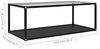 vidaXL Couchtisch Transparent und Schwarz 100x50x35 cm Hartglas 322901 Bild 2