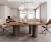 Esstisch Edge 200x100 Akazie Braun Troa Metall Effektfinish Titan Live-Edge Bild 3