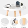 WOLTU Beistelltisch rund klein Couchtisch Blumenständer Nachttisch Massiv Holz skandinavisches Design Weiß 50x44 cm (ø x H) TS143ws Bild 5