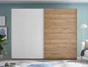MESIO Kleiderschrank in Mauvella Eiche Optik, Weiß - Vielseitiger Schwebetürenschrank 2-türig mit viel Stauraum - 270 x 210 x 60 cm (B/H/T) Bild 5