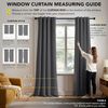 Deconovo Verdunkelungsvorhänge Vorhang Blickdicht Kälteschutzvorhang Gardinen Abdunkelnde Vorhänge Wohnzimmer Modern, 229x229 cm(HöhexBreite), Dunkelgrau, 2er Set Bild 2